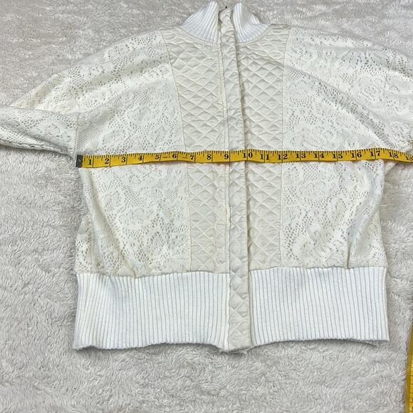 Anthro Saturday Sunday crochet and quilted zip up sweatshirt jacket, xs - Picture 9 of 11